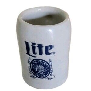 Miller Lite Beer Vintage Mini Mug Stein with Handle Collectible Bar Decor